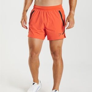 Gym Shark Orange Apex 5” Performance Shorts